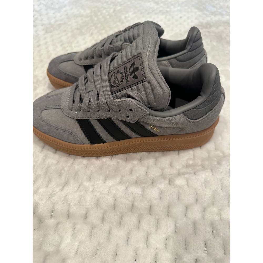 Adidas Samba XLG J Kids Grey Black Gum Suede Sneakers JR1635 Size 5Y - Picture 2 of 8